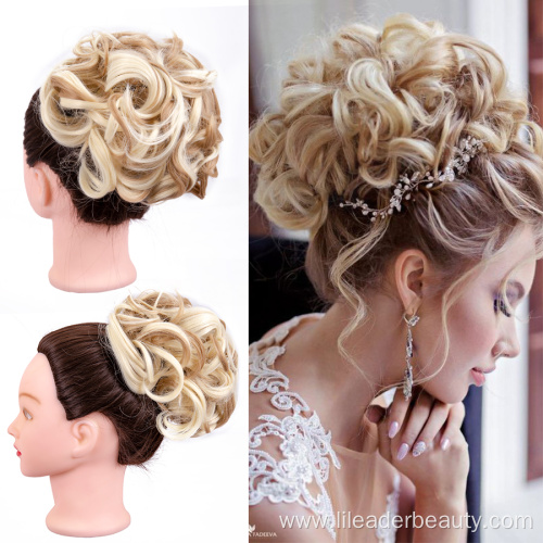 Curly Dish Chignon Bun Extension In Hair Piece